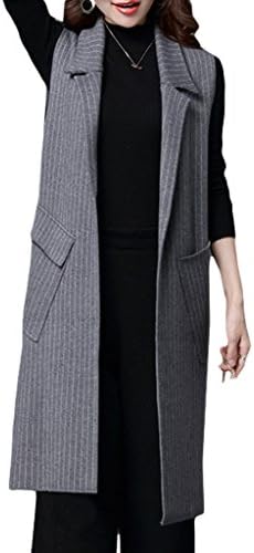 Tidecloth Women's Regular Fit Sleeveless Fashion Simple Sweater Vest Gray US 10