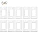 [10 Pack] BESTTEN Screwless Wall Plate Outlet Covers, 1 Gang Standard Size, Compatible with GFCI Outlet, USB Receptacle and Decor Light Switch etc. White