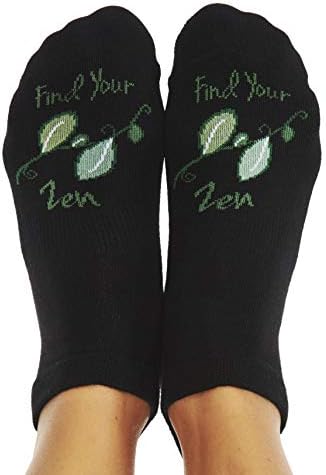 Toe Talk"Find Your Zen" Women's Non Slip Grip Socks For Pilates, Yoga, Tai Chi, Meditation, Mindful Practice