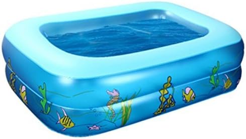 Kid Cartoon Underwater World Pattern Inflatable Aerated Square Swimming Pool