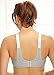 Glamorise Women's Double-Layer Custom-Control Sport Bra, White Grey, 42DD