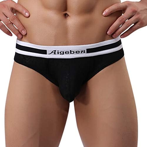 XiangxiKJ Men's Lingerie Briefs Soft Lace Breathable Bulge Pouch Summer Underpants Sexy Slip Undies
