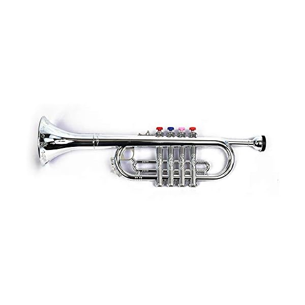 Bontempi-32-3831-4-Notes-Silver-Trumpet-37-cm-Multi-Color-38-cm Bontempi 32 3831 4 Notes Silver Trumpet, 37 cm, Multi-Color, 38 cm