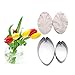 AK ART KITCHENWARE Gum Paste Tulips petal Decoration Tool Leaf and Flower Tool Kit Stainless Steel Cookie Cutter Set Silicone Veining Mold Fondant Sugar Flower Design Tool A350&VM003