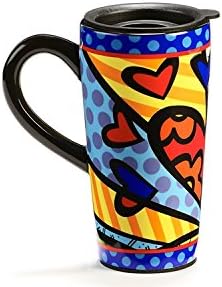 Romero Britto "New" Travel Mug- "A New Day" Heart Design