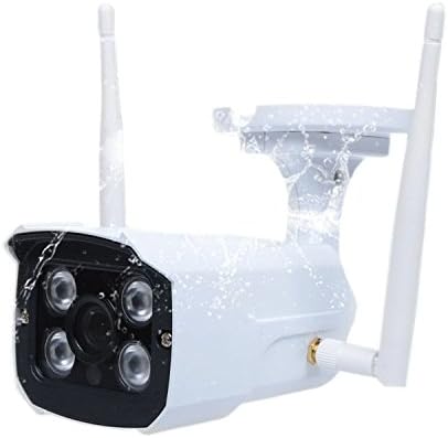 720P Wireless IP Bullet Camera Waterproof Outdoor Night Vision Smart Home Security Cameras for Motion Detection Notification Email Alert Video Recording to SD Card Remote View Via Smartphone/Tablet/PC