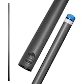 RHINO Carbon Fiber Pool Shaft, 30" Low Deflection Single Shaft | Pro Taper Billiard Shaft, TIME Crystal Tip, Multiple Joints &amp; Tip Sizes 3/8-8, 3/8-10, 5/16-18, Q-loc Shaft