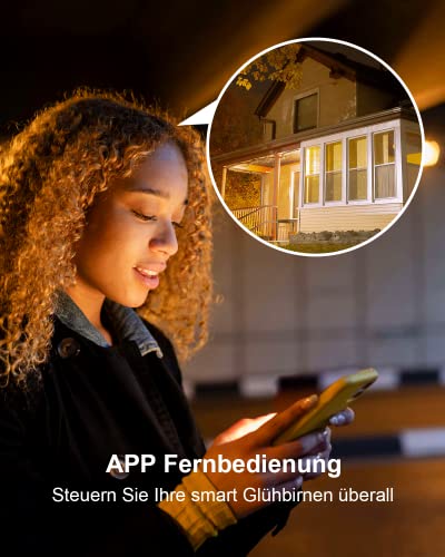 Smart Lampe WOOX Alexa Glühbirne E27, Wlan Smart Lampe mit App, 10W Warmweiß Kaltweiß Lampe, RGB Leuchtmittel, Mehrfarbige Dimmbare Glühbirne,Sprachsteuerung mit Alexa, 2 Stück