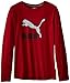 PUMA Boy's 8-20 No 1 Long Sleeve Logo Tee, Scooter, X-Large