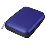 Hard Drive Case, EPOLLO Shockproof Hard Disk Drive Bag Portable Carrying Travel Hard Case Cover Storage for Cable,Mobile Hard Disk Drive,Plug,MP3,MP4,Mini Camera blue