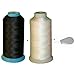 (2 spool) Item4ever Black & White V-92 T90 Bonded Nylon Sewing Thread for Outdoor, Leather. Upholstery