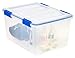 IRIS USA WSB-SD Ziploc WeatherShield Storage Box, 44 Quart, Clear, 4 Count