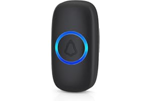 SECRUI Wireless Doorbell F55 Push Button, Pair with Wireless Doorbell Kits, Replacement, Additional Push Button, Black