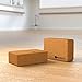 Mandelbrot X Yoga Block | 2-Pack Cork Blocks Eco Friendly, Sustainable, Slim Design for Yoga, Pilates, Strength, Balance, and Flexibility - 3 in x 6 in x 9