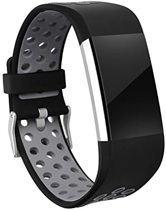 Fitbit Charge 2 Replacement Bands, RedTaro Bands for Fitbit Charge 2,Black/Gray,Large