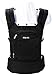 Mo+m Ergonomic Baby Carrier (Black) - Soft Structured Sling w/ Mesh Cooling Vent, Hood & Pockets