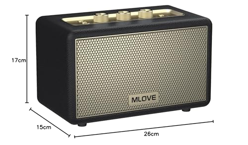 MLOVE A200 Portable Bluetooth Speaker with Aux Input, Micro SD Slot, USB Port, Powerful Subwoofer, TWS Docking, Long Battery and 80W