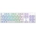 E-Element Z-88 RGB Mechanical Gaming Keyboard, Programmable RGB Backlit, Blue Switch -Tactile & Clicky, Water Resistant, 104 Keys Anti-Ghosting for Mac PC, Silver+White