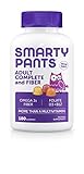 SmartyPants Adult Complete + Fiber Gummy Vitamins: Multivitamin, Vitamin D3, B12 (Methylcobalamin), Inulin Fiber, AND Omega 3 DHA / EPA Fish Oil, 180 count