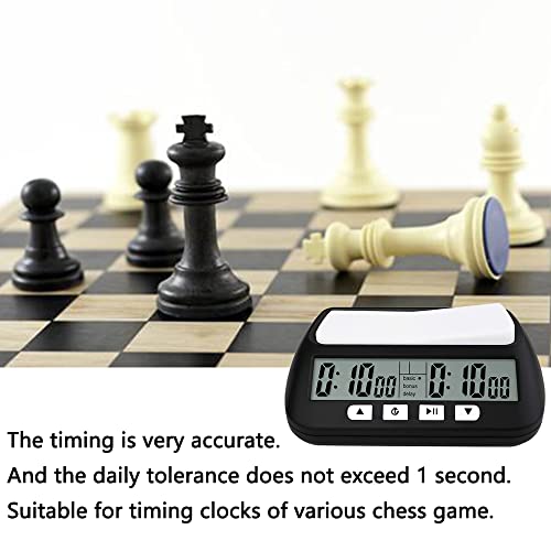 MOSTRUST Chess Clock Digital Chess Timer Professional for Board Games with Alarm, 3in1