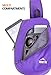 Venture Pal Sling Shoulder Crossbody Bag Lightweight Hiking Travel Backpack Daypack for Men Women -Purple