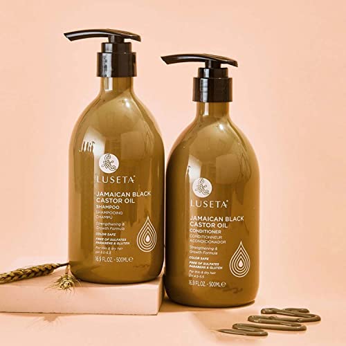 Luseta Castor Oil Shampoo and Conditioner Set 2x16.9oz Jamaican Black
