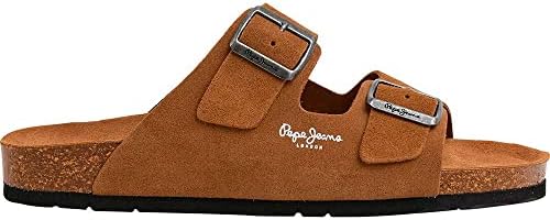 London Bio Suede M Herren Regular Fit Anatomische Sandalen, Blau Waschen
