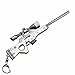 LLAMEVOL Gun keychain for Men Fort-Nite FN SCAR Guns Toys Heavy Shotgun Model Alloy Metal Assault Rifle Keychain Game Party Supplies Collection Gift for Boys