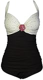 Women's Elegant Swimsuit Trendy One Piece Ruched Swimwear Backless Monokini FBA