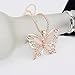 Usstore 1PC Women Necklace Fashion Rose Gold Opal Butterfly Pendant Sweater Chain Jewelry Gift