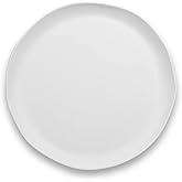 Abode Homewares Matte Craft Coupe Round Platter, 14 x 1”, Pure Melamine, Indoor/Outdoor, White