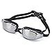 MOTINE Swimming Goggles with FREE Protective Case, Nose Clip, Ear Plugs - Pro Performance Leakproof Anti Fog Mirror Coated Lenses Swim Glasses with 100% UV Protection for Men, Women, Youth (Black)