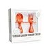 Grabease Baby Fork and Spoon Set for Babies & Toddlers - BPA-Free & Phthalate-Free Self-Feeding Cutlery - Orange Toddler Utensils