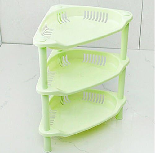 Kitchen Storage Storage Equipment Easy to use Perfect for bathrooms dressing room Plastic 3 Layer Bathroom Green
