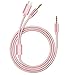 Moto Z Type-c Car Aux Cable, UNOOE Tangle-Free 2× 3.5mm Headphone Jack Adapter Stereo Audio Auxiliary Cord Compatible with ALL Android Phone & Motorola Moto Z Series, LeEco Le 2/Max 2 and More (Rose)