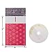 4 x 8 Inches Bubble Mailers #000 Printed with Address Lines, Pink Polka Dots, Pack of 50