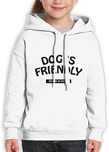 YYQON Dog Is Friendly Beware Of Owner Teen Hooded SweaterPrinting Fashion Personality Sweater