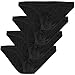 Adorneve Men Briefs Breathable Ice Silk Triangle Bikinis 4-packs Black