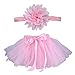 Baby Photography Prop Infant Tutu Skirt, Ifergo Newborn Costume Bow-Knot Dress Outfits with Headband, Baby Photo Prop, Crochet Baby Clothes (Pink Skirt for Newborn Baby)