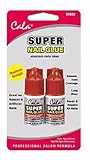 Nail Glue For Glue On Nails, Nail Art And Artificial Nails Strong Long Wear 2 Pack of SUPER Nail Glue