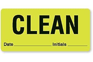 CEILBLUE "Clean" Label Fluorescent Green 4"W x 1.875"H