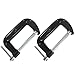 2 Piece 2 Inch C-Clamp Set - Industrial Strength, Quality Iron C Clamps for Woodworking, Welding, and Building by Blue Collar Tools
