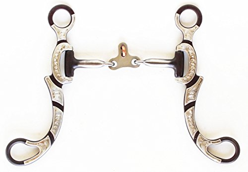 Challenger Tack Horse Horse Sweet Iron Antique Brown Long Shank Bit W/Floating Spade Mouthpiece 35587