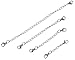 Areke Necklace Extensions Chain - Stainless Steel Bracelet Extender Set Of 8 Jewelry Gold Silver