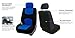 FH GROUP FH-FB050114 Flat Cloth Car Seat Covers Blue / Black Color