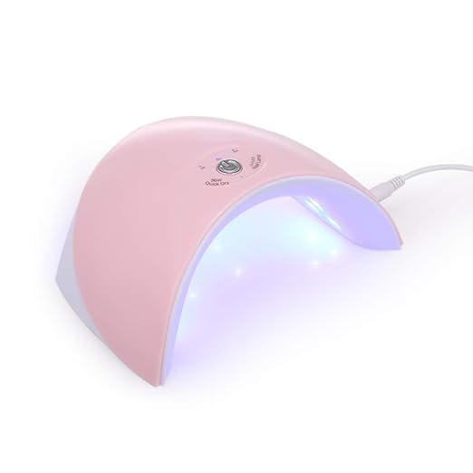 Anself 36W UV Lampe Gelnägel Nageltrockner Tragbarer UV Nagellampe LED für Gel Nagellack 30s/60s/90s (Pink)