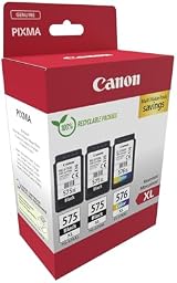 Canon PG-575XL PG-576XL High Yield Ink Cartridges Pack 3 Black Colour view 2