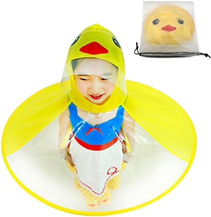KMYS Children's Duck Raincoat ，Portable Reusable Raincoats in Girls' and Boys' Rain Wear 3 Size