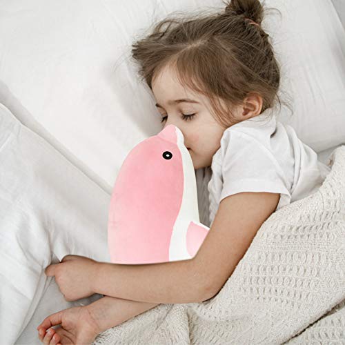 Surakey Kuscheltier Delfin 50 cm - Süße Delfin Plüschtier, Stofftier Delfin Kissen Puppen Spielzeug Geschenke für Kinder Mädchen Jungen Freunde, Blau – Bild 5