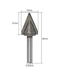 Hymnorq   Punta de carburo V-Groove para hacer señales, 2 unidades, 60 grados x 3 4 de diámetro X 1 4" vástago - Cortar 3D Decorativo V Grooves y Letras en Madera para Diseño y Publicidad